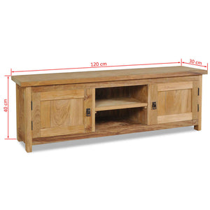 Έπιπλο Τηλεόρασης 120x30x40 εκ Μασίφ Ξύλο Teak - PAKOBAZAAR