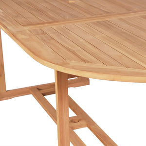 Τραπέζι Κήπου 180 x 90 x 75 εκ. από Μασίφ Ξύλο Teak
