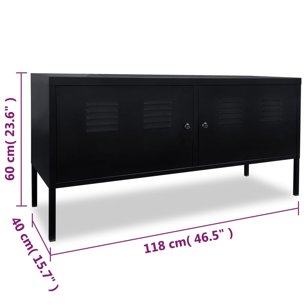 Έπιπλο Τηλεόρασης Μαύρο 118 x 40 x 60 εκ.