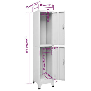Φοριαμός 38 x 45 x 180 εκ. με 2 Τμήματα - PAKOBAZAAR