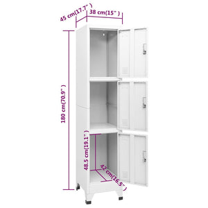 Φοριαμός 38 x 45 x 180 εκ. με 3 Τμήματα - PAKOBAZAAR