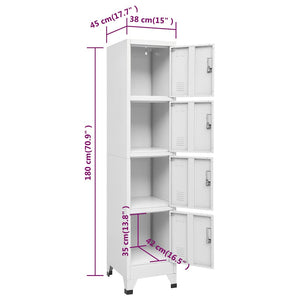 Φοριαμός 38 x 45 x 180 εκ. με 4 Τμήματα - PAKOBAZAAR