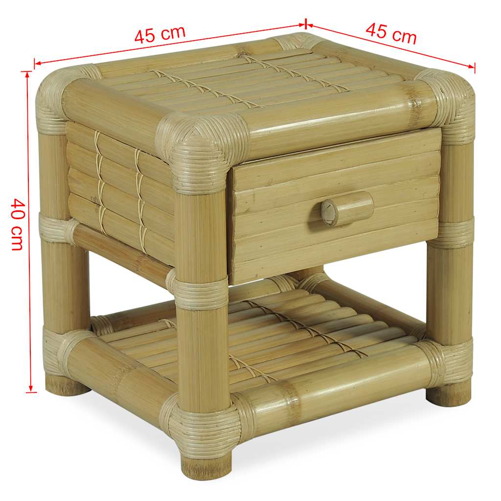 Κομοδίνο Φυσικό Χρώμα 45 x 45 x 40 εκ. από Μπαμπού