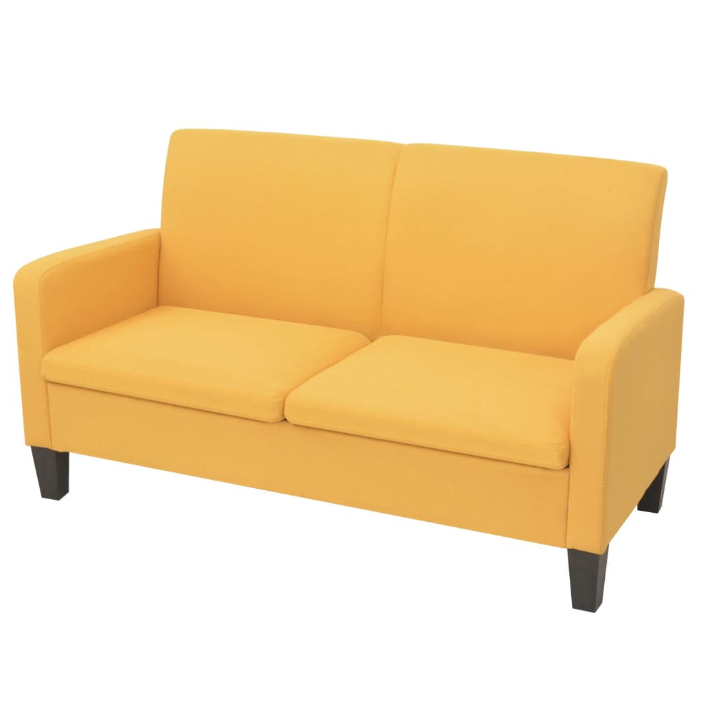 Καναπές Διθέσιος Κίτρινος 135 x 65 x 76 εκ. - PAKOBAZAAR