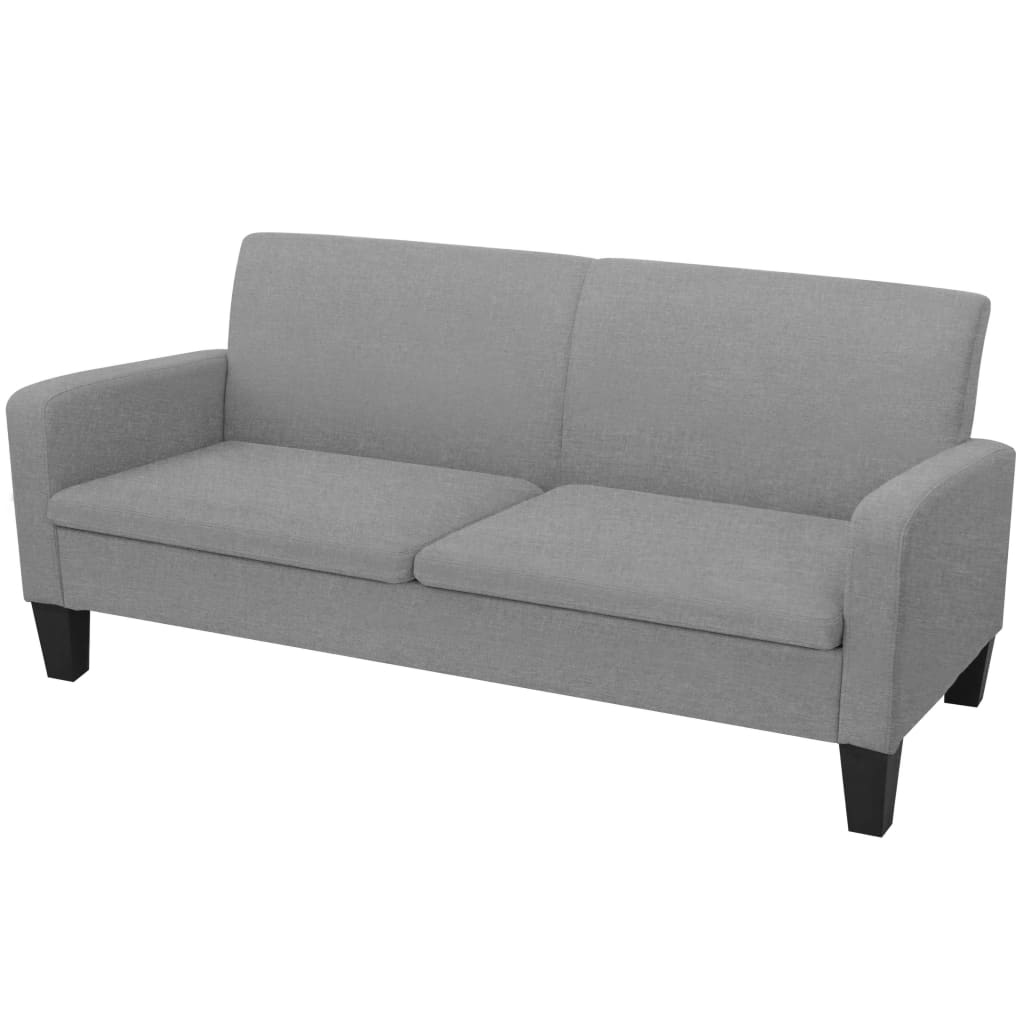 Καναπές Τριθέσιος Ανοιχτό Γκρι 180 x 65 x 76 εκ. - PAKOBAZAAR