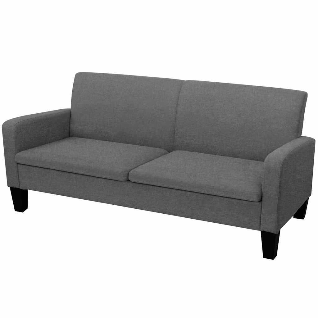 Καναπές Τριθέσιος Σκούρο Γκρι 180 x 65 x 76 εκ.