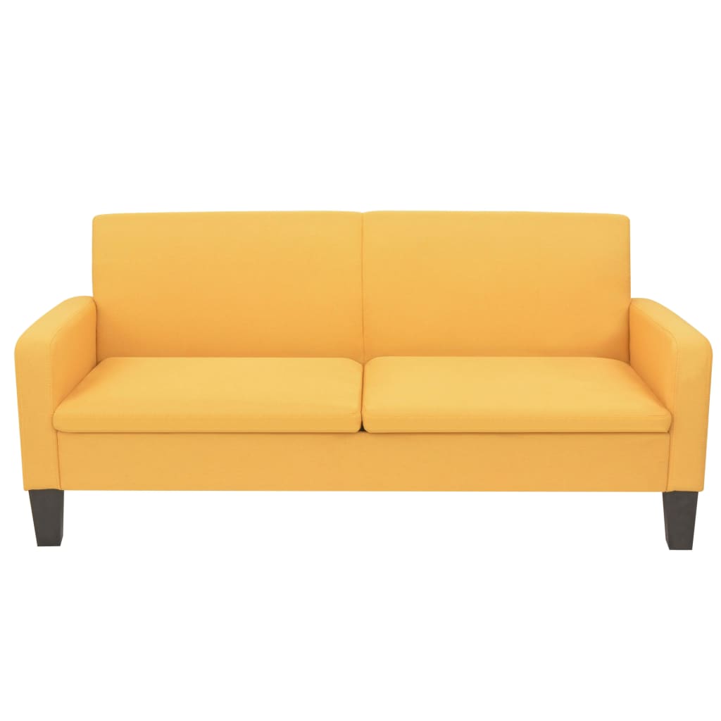 Καναπές Τριθέσιος Κίτρινος 180 x 65 x 76 εκ. - PAKOBAZAAR