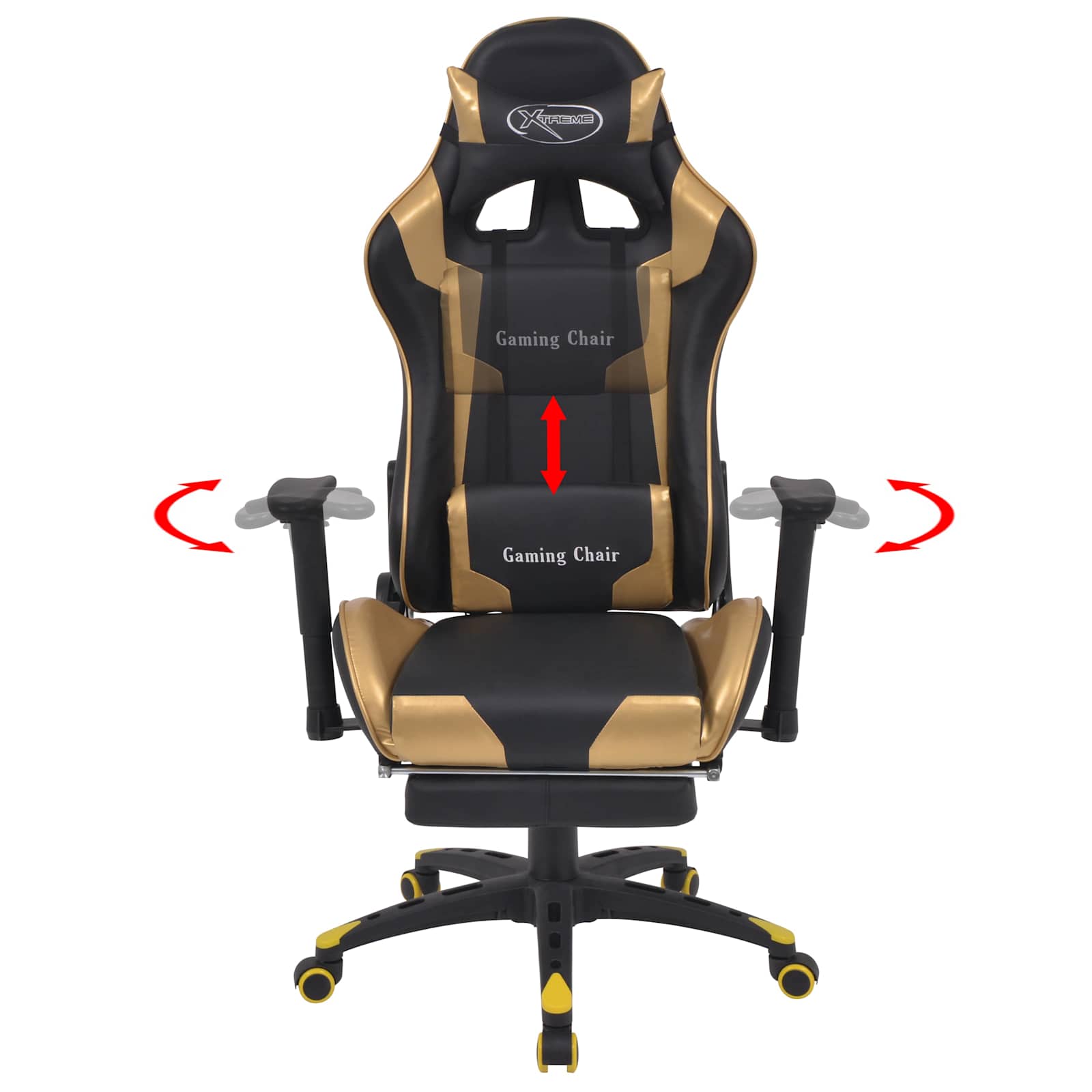 Καρέκλα Gaming Χρυσό 70 x 71 x 136 εκ. Δερματίνη - Pakobazaar