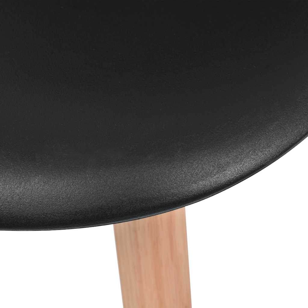 Καρέκλες Τραπεζαρίας 2 τεμ. Μαύρες Πλαστικές - PAKOBAZAAR