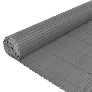 Περίφραξη Κήπου Διπλής Όψης Γκρι 90 x 300 εκ. από PVC