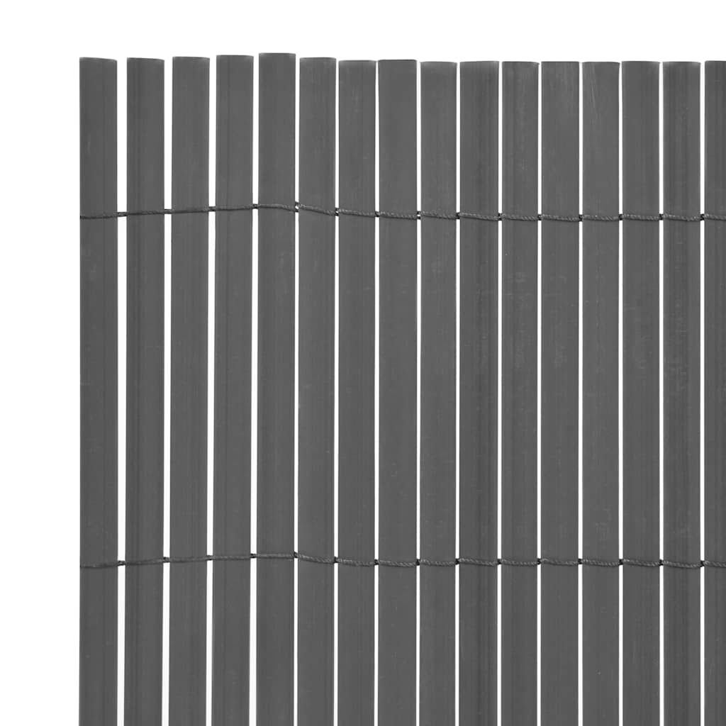 Περίφραξη Κήπου Διπλής Όψης Γκρι 90 x 500 εκ. από PVC - Pakobazaar