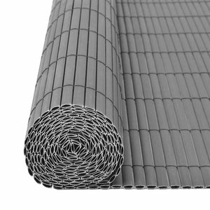 Περίφραξη Κήπου Διπλής Όψης Γκρι 150 x 500 εκ. από PVC - Pakobazaar