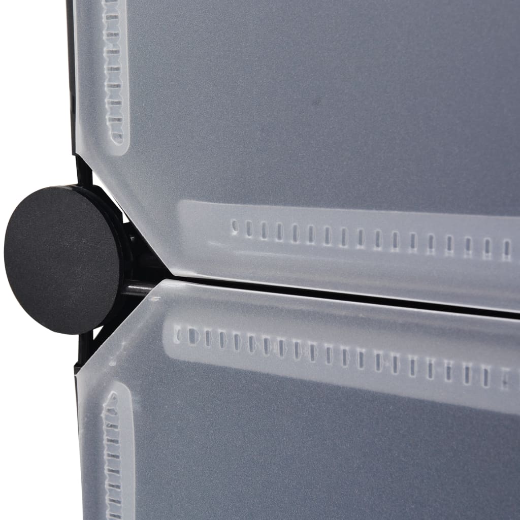 Παπουτσοθήκη Αλληλοσυνδεόμενη 10 Τμημάτων Μαύρη - PAKOBAZAAR