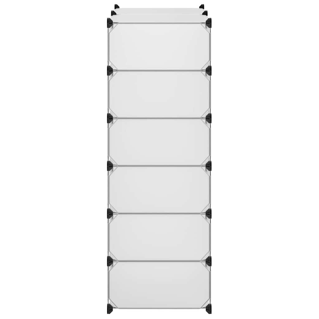 Παπουτσοθήκη Αλληλοσυνδεόμενη 12 Τμημάτων Λευκή - PAKOBAZAAR