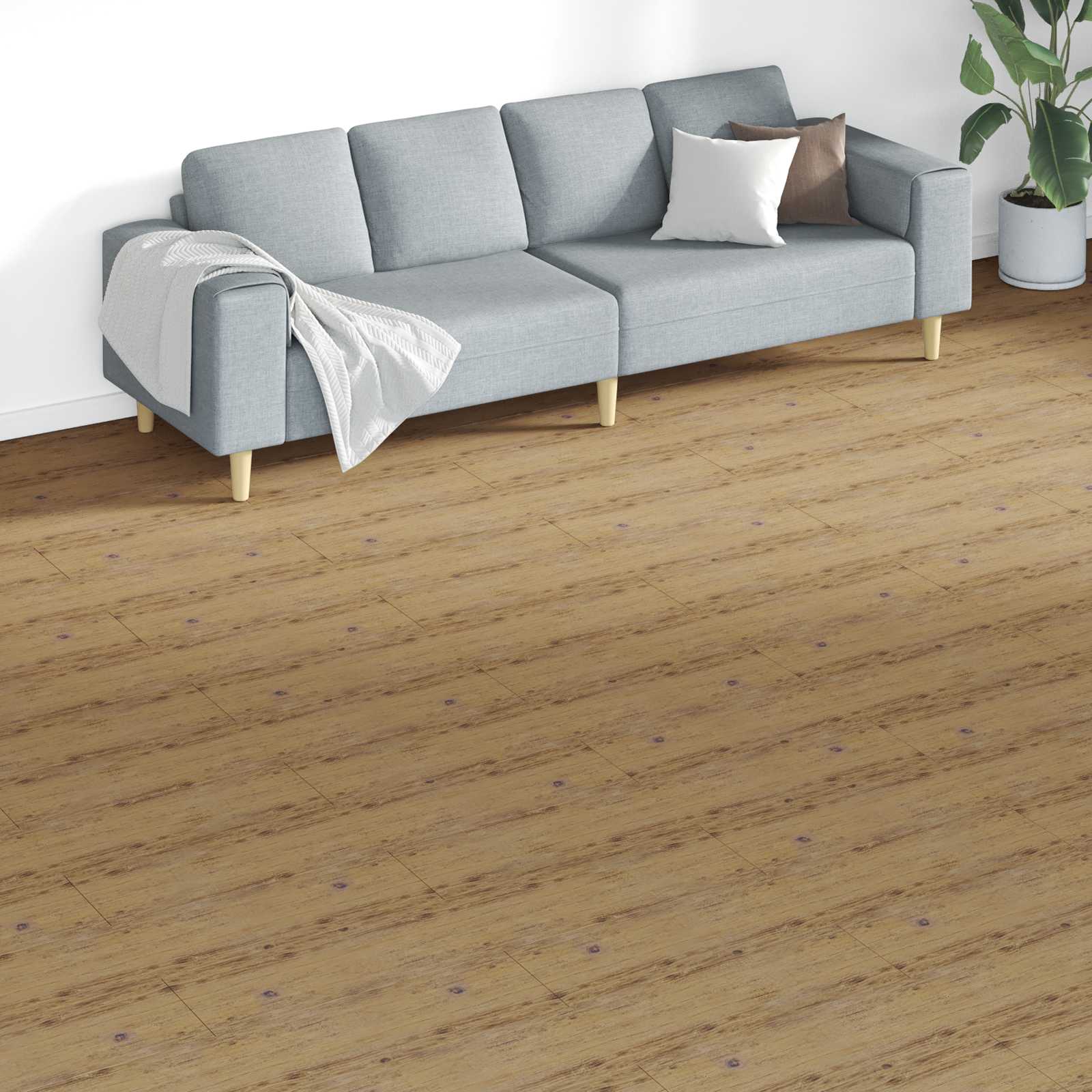 Πλάκες Δαπέδου 18 pcs Καρυδιά Καφέ 5,26 τ.μ. PVC - Pakobazaar