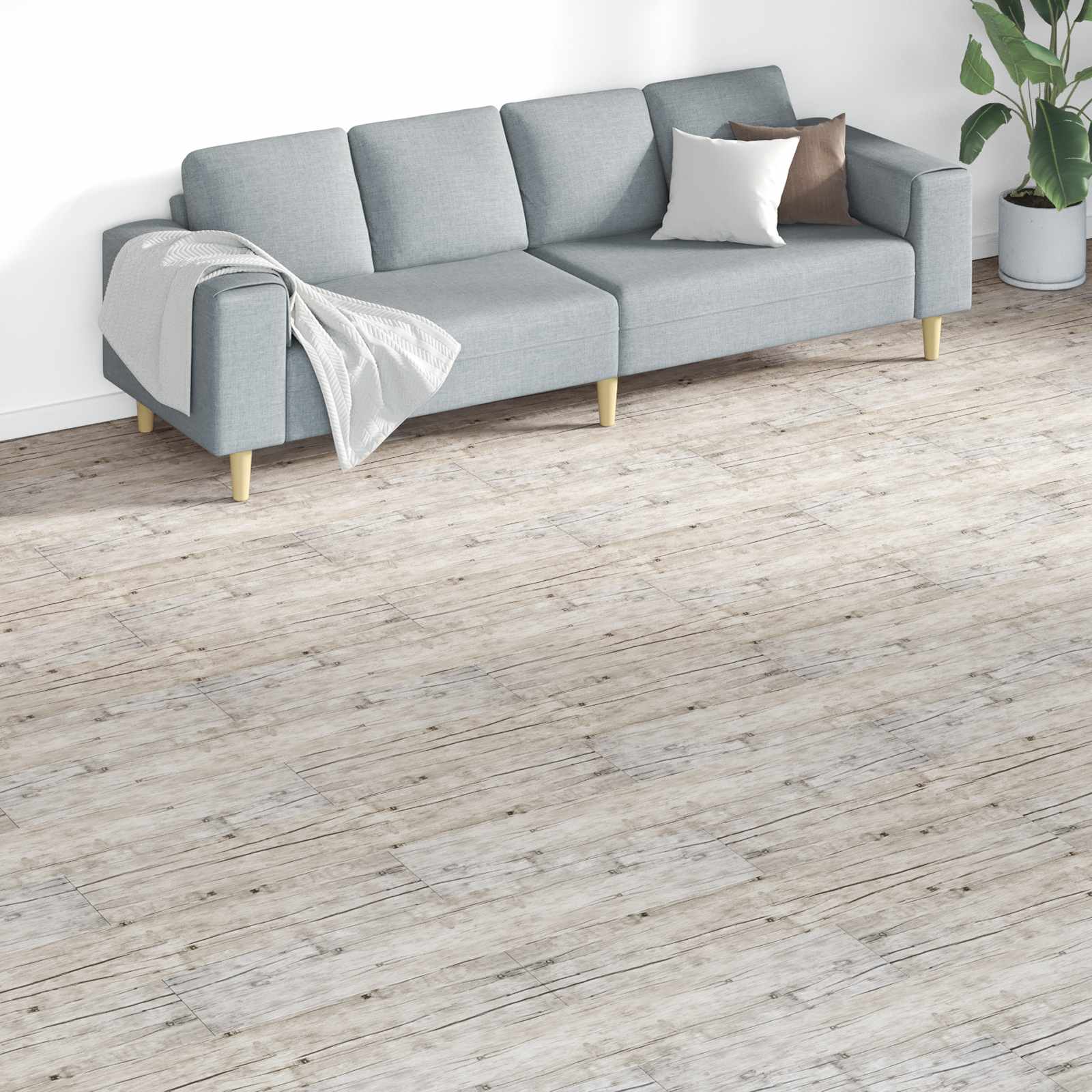Πλάκες Δαπέδου 18 pcs Γκρι 5,26 τ.μ. PVC - Pakobazaar