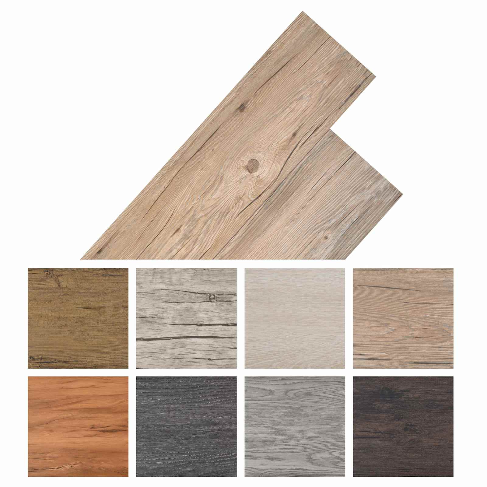 Πλάκες Δαπέδου 18 pcs Καφέ 5,26 τ.μ. PVC - Pakobazaar