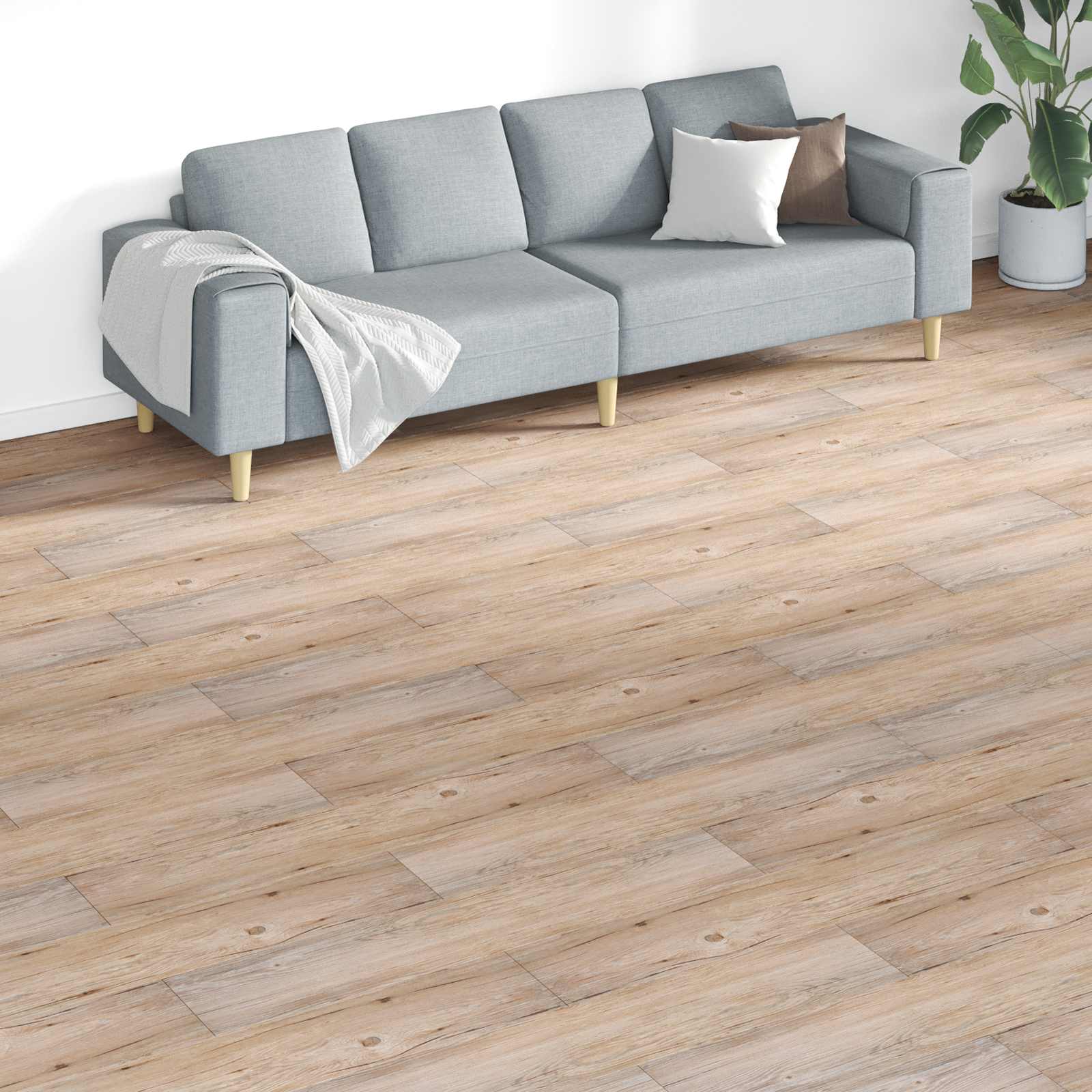 Πλάκες Δαπέδου 18 pcs Καφέ 5,26 τ.μ. PVC - Pakobazaar