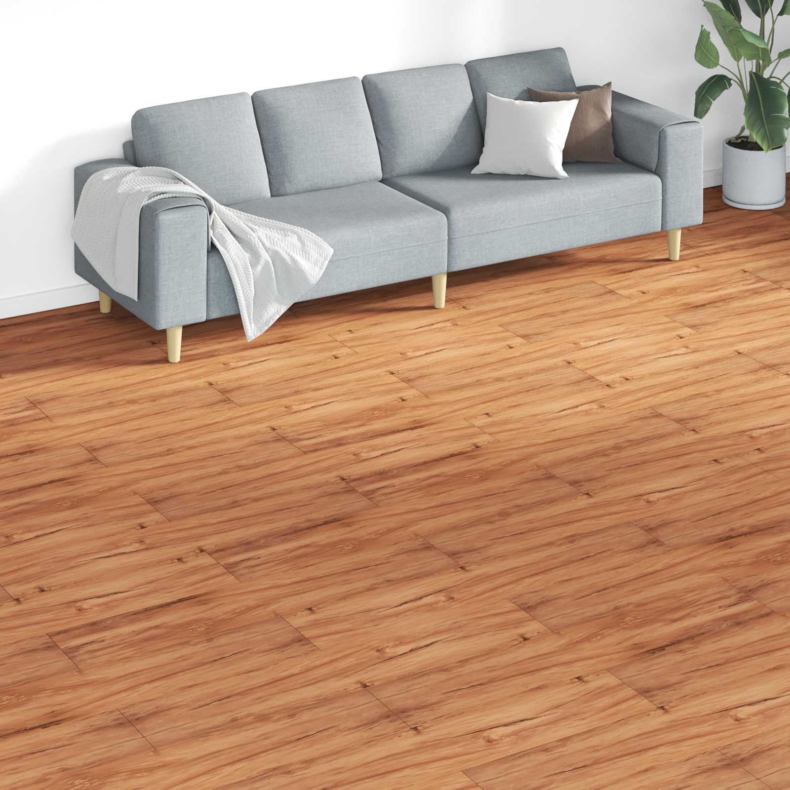 Πλάκες Δαπέδου 18 pcs Καφέ 5,26 τ.μ. PVC - Pakobazaar