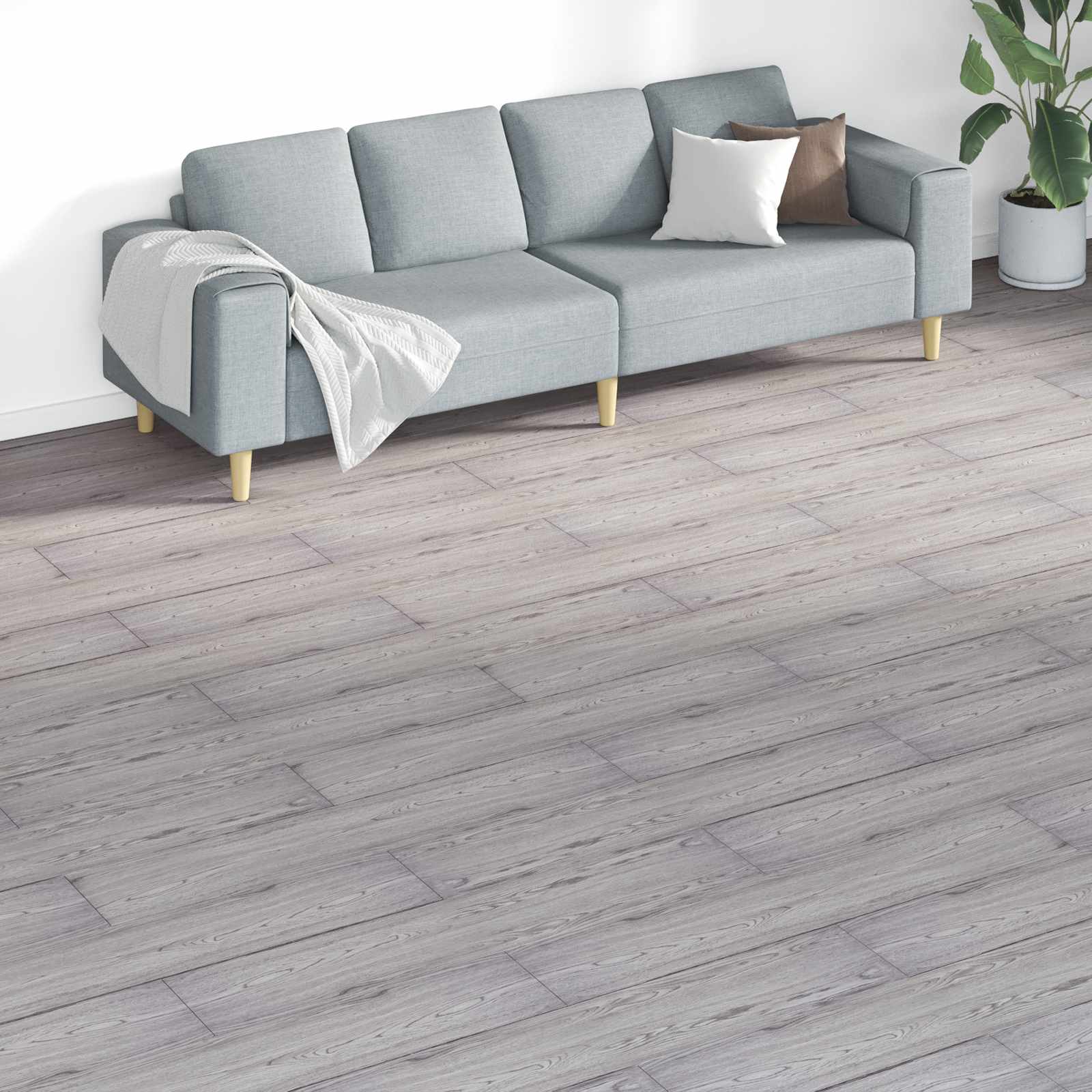 Πλάκες Δαπέδου 18 pcs Σκούρο Γκρι 5,26 τ.μ. PVC - Pakobazaar
