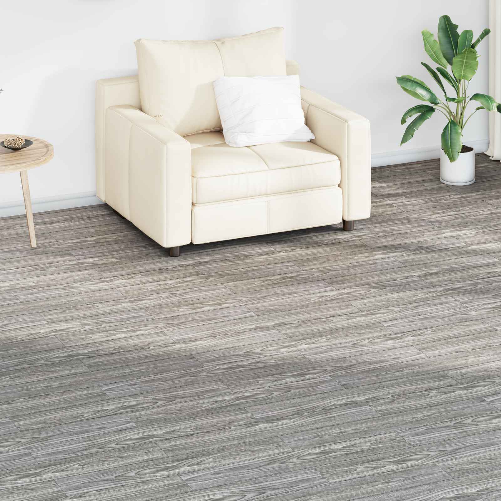 Πλάκες Δαπέδου 36 pcs Σκούρο Γκρι 5,02 m² PVC - Pakobazaar