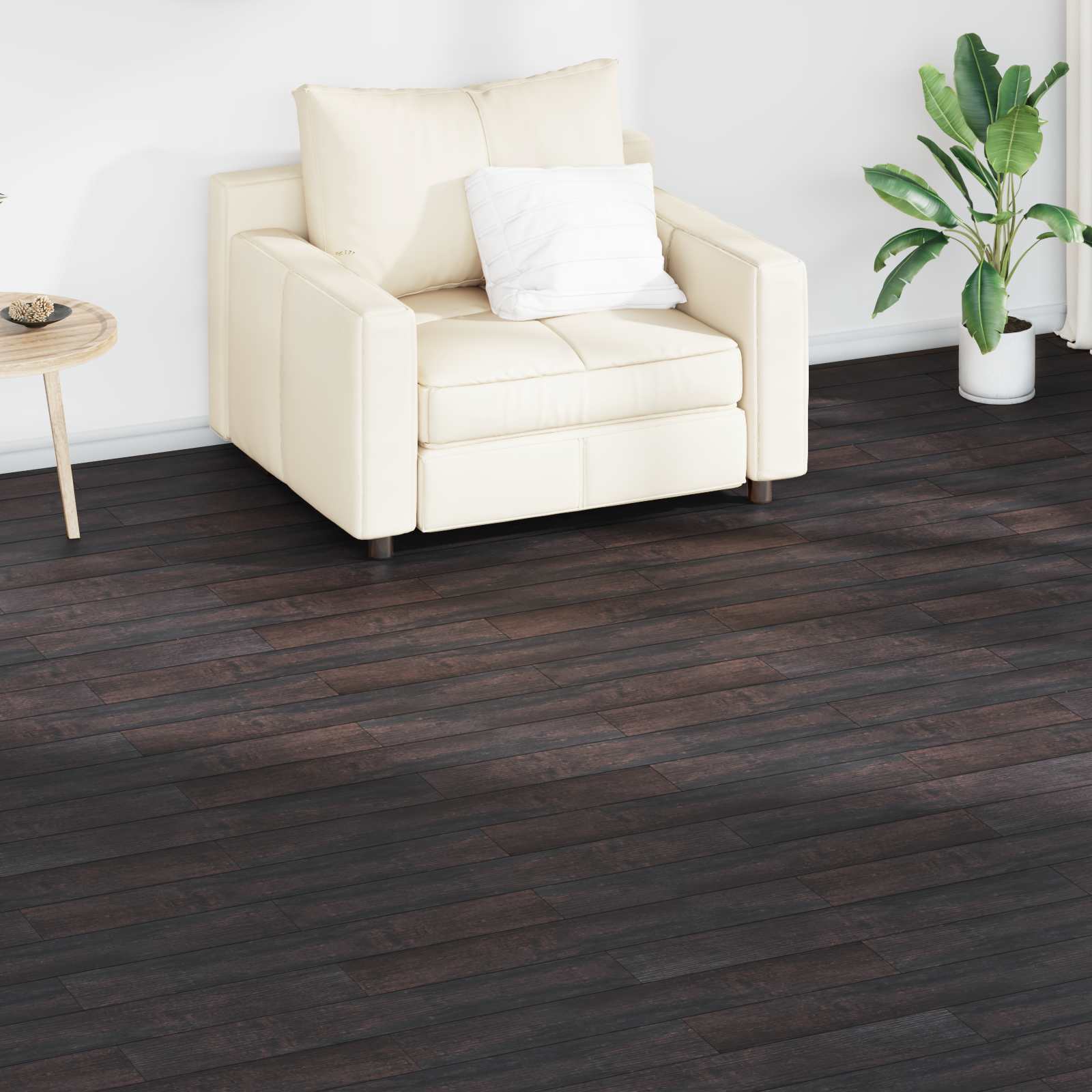 Πλάκες Δαπέδου 36 pcs Σκούρο Καφέ 5,02 m² PVC - Pakobazaar