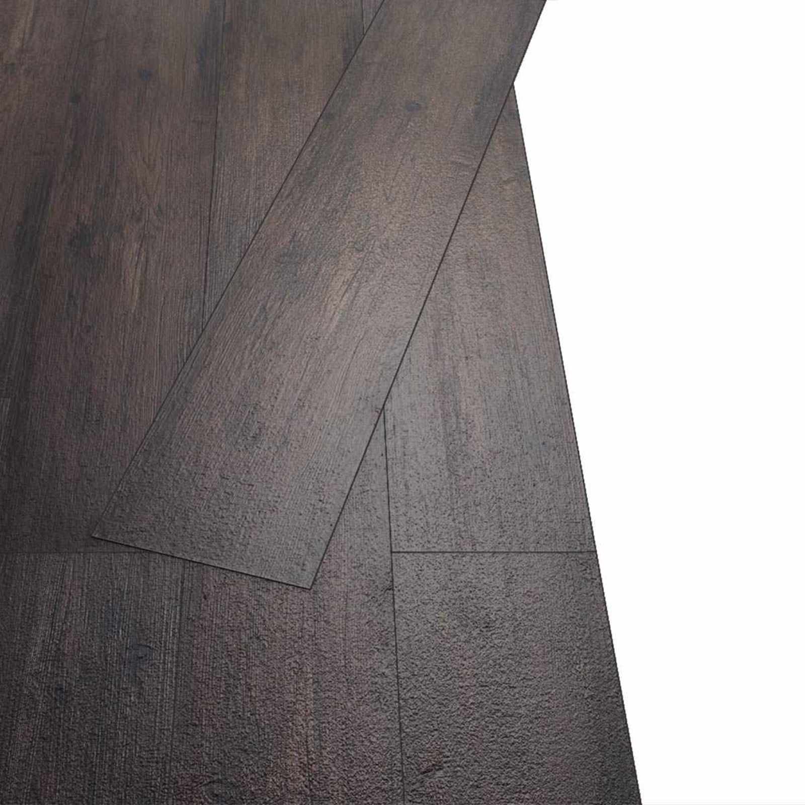 Πλάκες Δαπέδου 36 pcs Σκούρο Καφέ 5,02 m² PVC - Pakobazaar