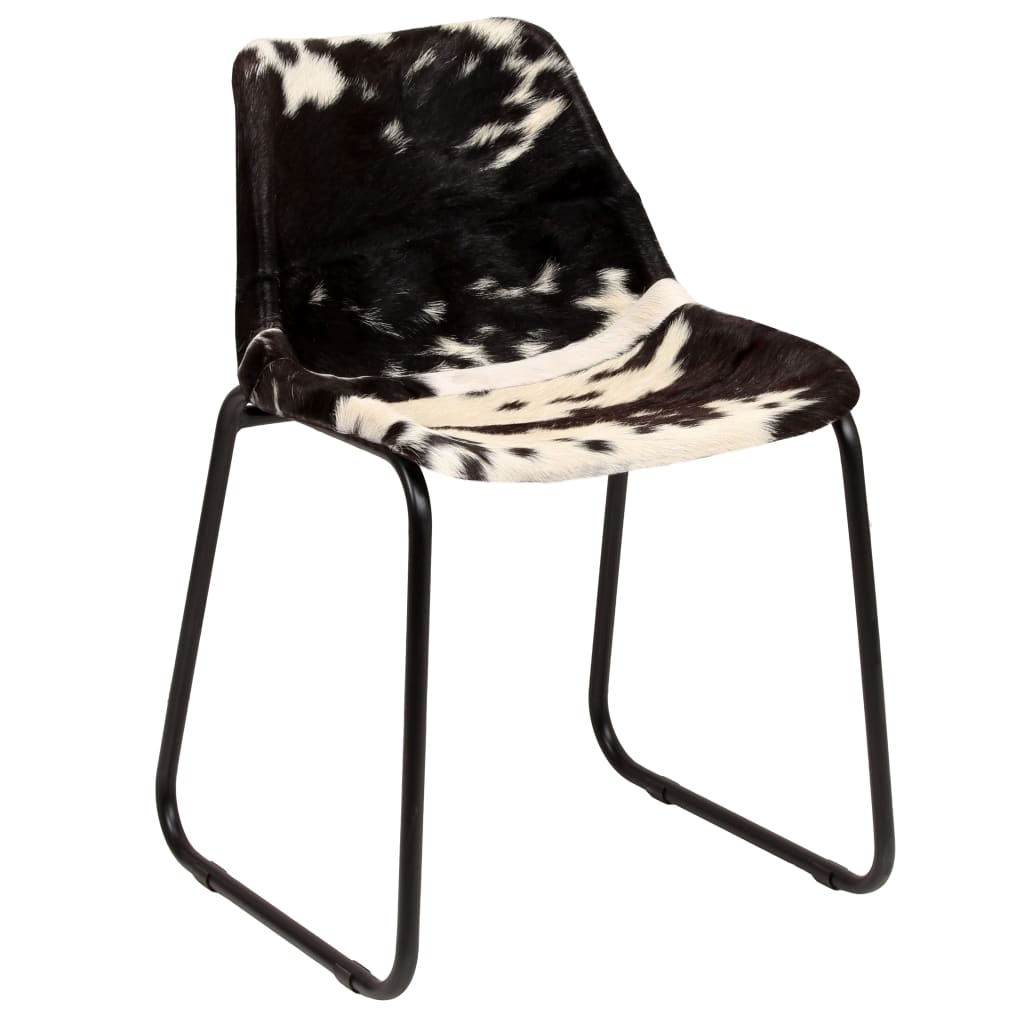 Καρέκλες Τραπεζαρίας 2 τεμ. από Γνήσιο Δέρμα Κατσίκας - PAKOBAZAAR