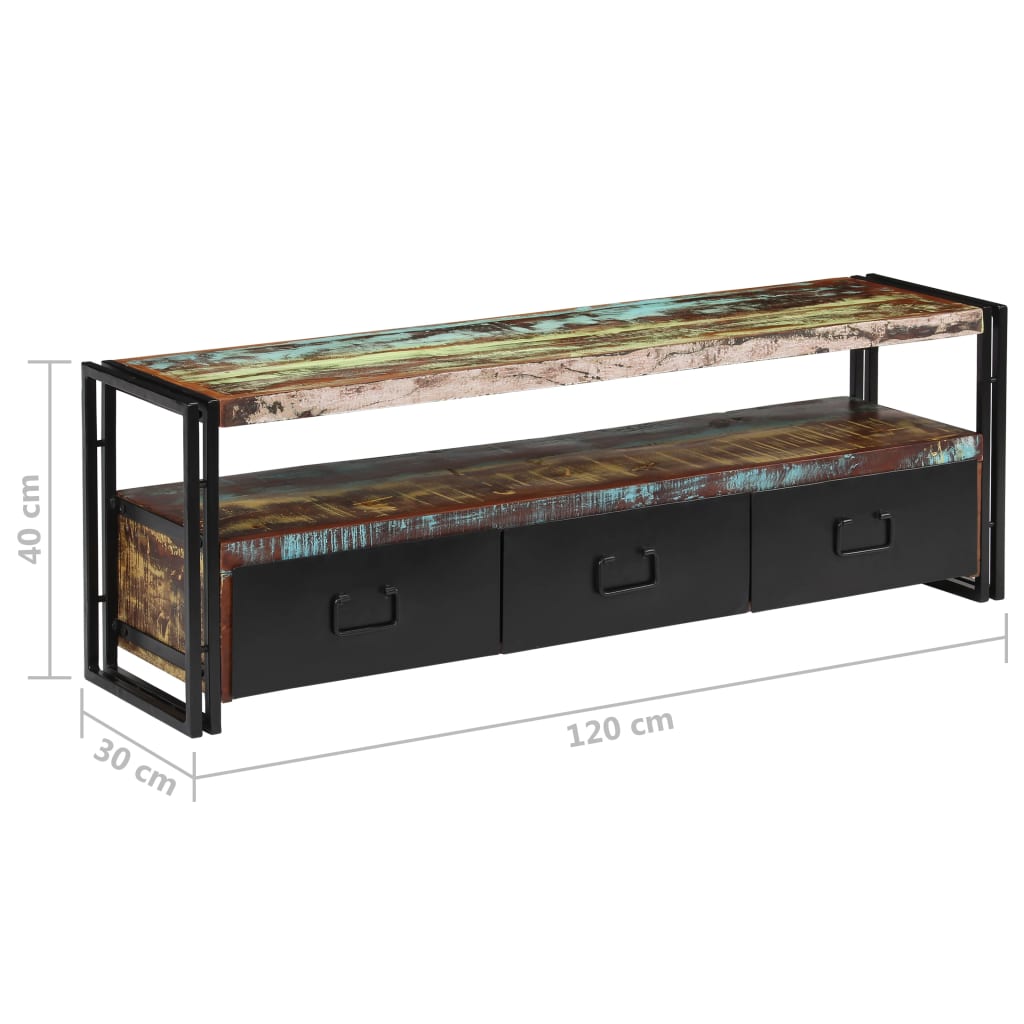 Έπιπλο Τηλεόρασης 120 x 30 x 40 εκ. από Μασίφ Ανακυκλωμένο Ξύλο - PAKOBAZAAR
