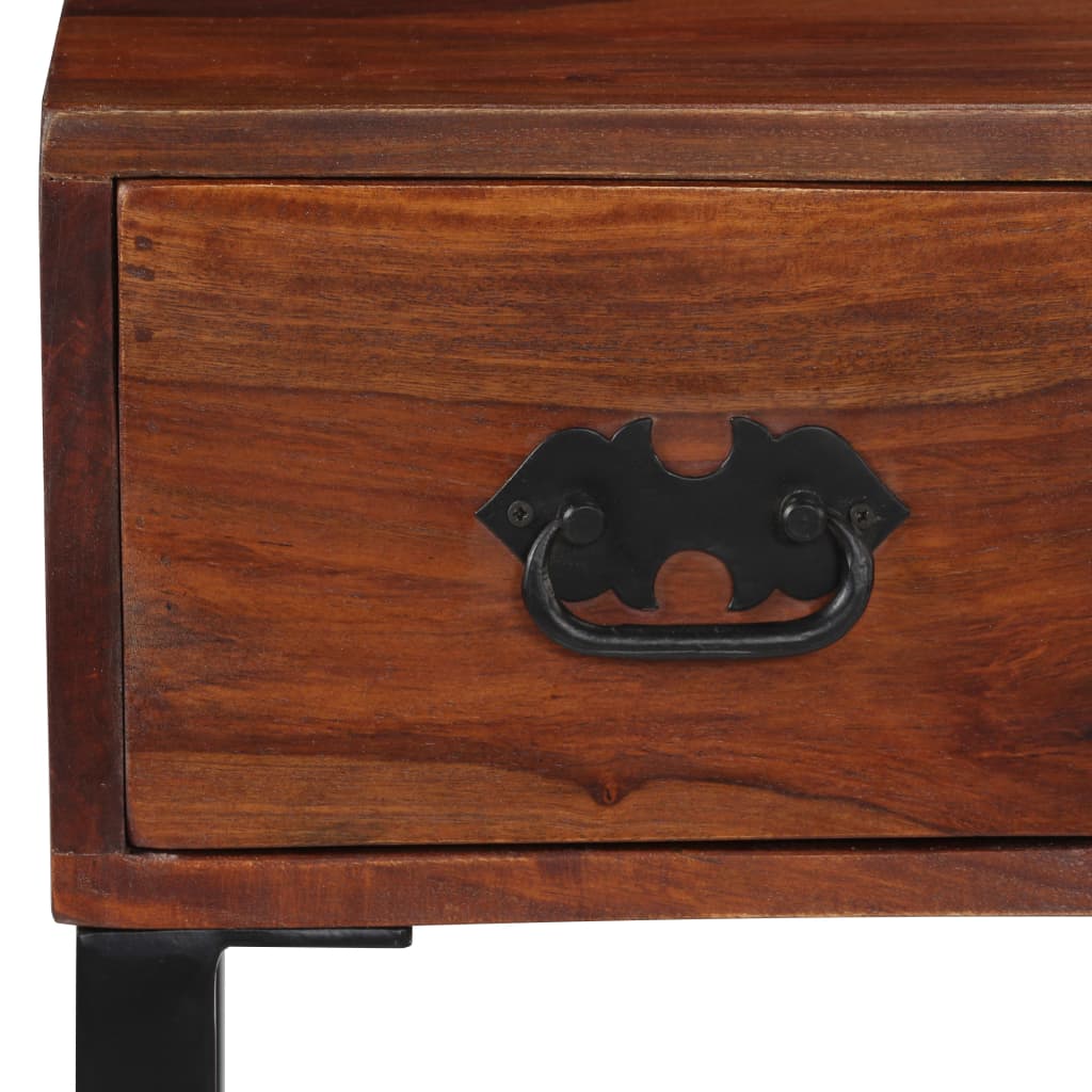 Γραφείο 117 x 50 x 76 εκ. Μασίφ Ξύλο Ακακίας / Γνήσιο Δέρμα - PAKOBAZAAR