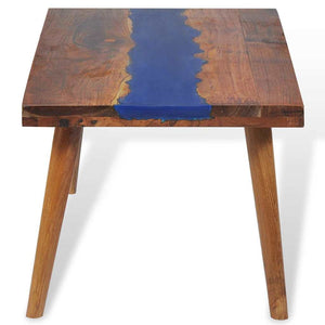 Τραπεζάκι Σαλονιού 100 x 50 x 40 εκ. από Ξύλο Teak και Ρητίνη - PAKOBAZAAR