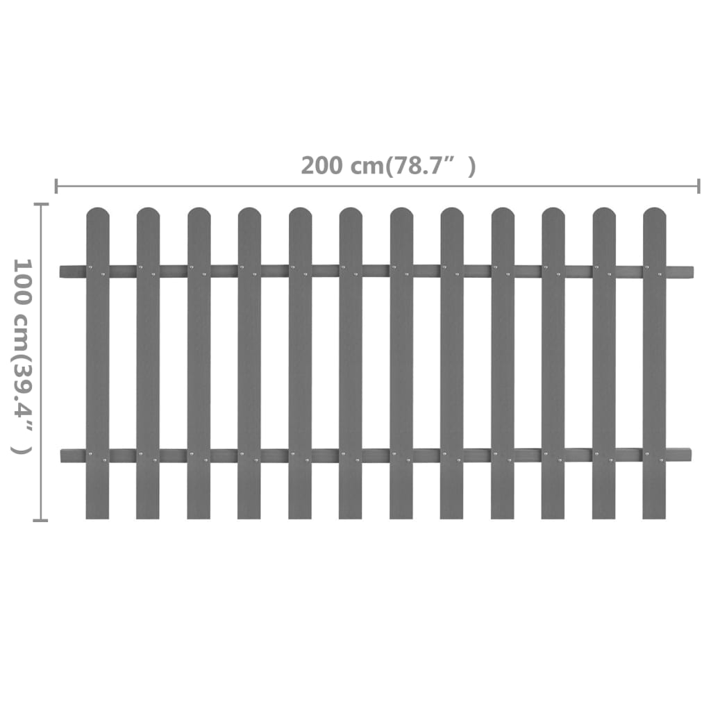 Φράχτης Κήπου 200 x 100 εκ. από WPC - Pakobazaar