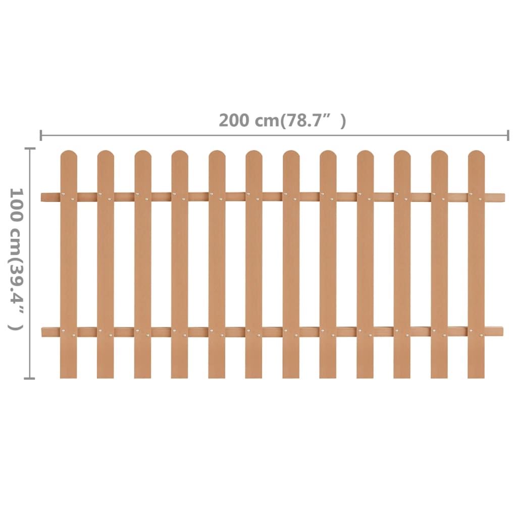 Φράχτης Κήπου 200 x 100 εκ. από WPC - Pakobazaar