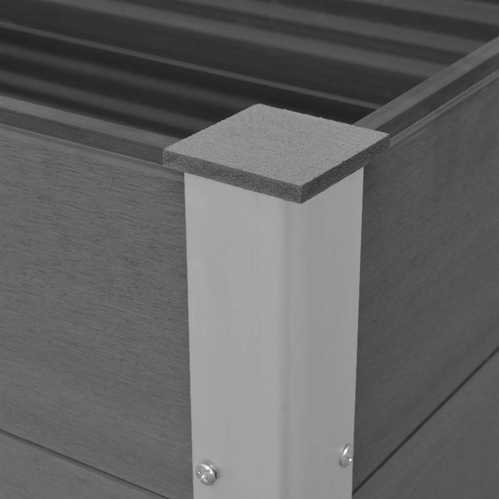 Ζαρντινιέρα Υπερυψωμένη Γκρι 100 x 50 x 54 εκ. από WPC - Pakobazaar