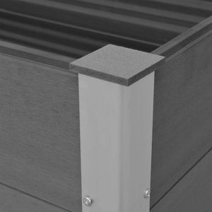 Ζαρντινιέρα Υπερυψωμένη Γκρι 100 x 50 x 54 εκ. από WPC - Pakobazaar