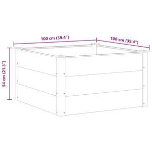 Ζαρντινιέρα Υπερυψωμένη Γκρι 100 x 100 x 54 εκ. από WPC