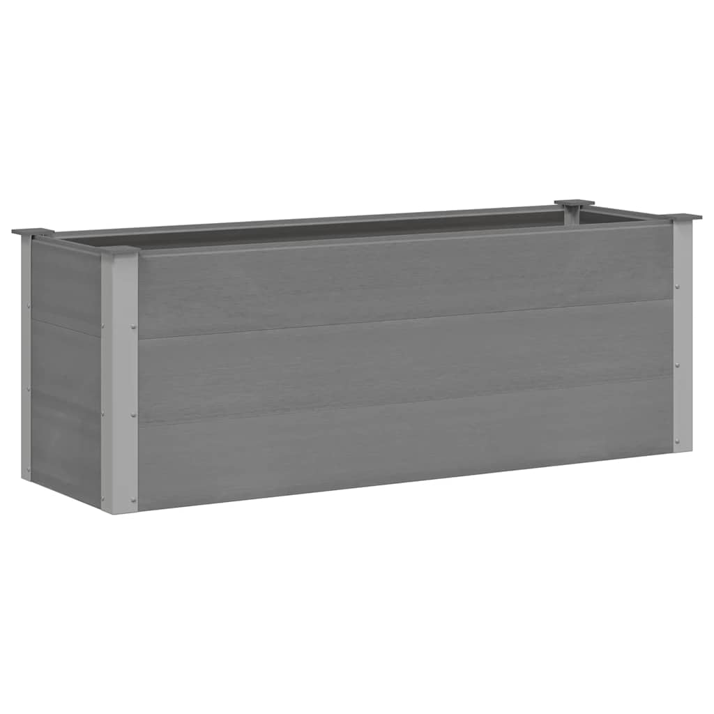 Ζαρντινιέρα Υπερυψωμένη Γκρι 150 x 50 x 54 εκ. από WPC - Pakobazaar