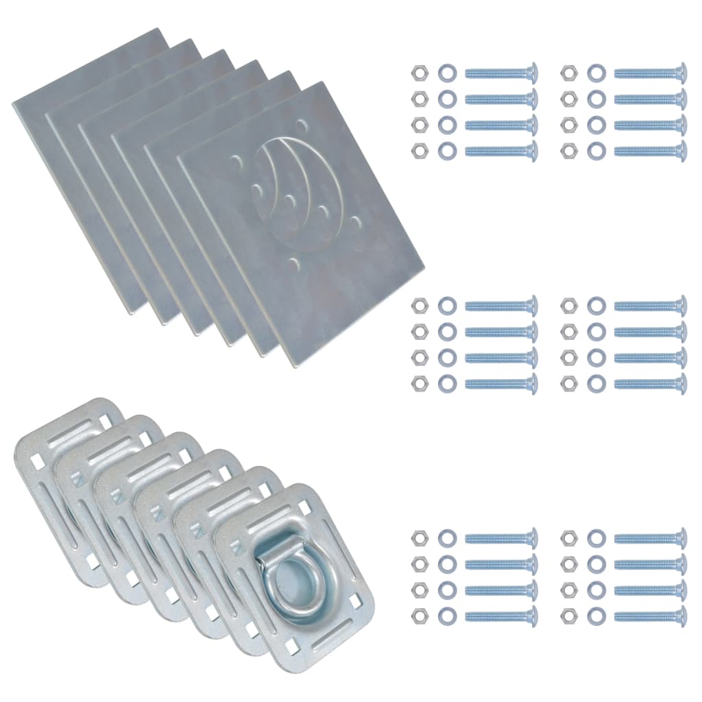 Δέστρες για Ρυμουλκούμενο 6 τεμ. Γαλβανισμένος Χάλυβας 2000 κ.