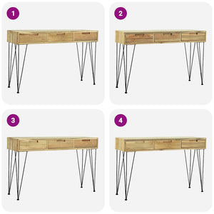 Τραπέζι Κονσόλα 120 x 35 x 76 εκ. από Μασίφ Ξύλο Teak - PAKOBAZAAR