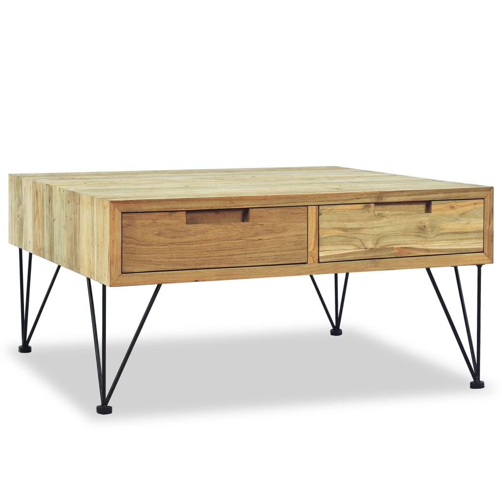 Τραπεζάκι Σαλονιού 80 x 80 x 40 εκ. από Μασίφ Ξύλο Teak - PAKOBAZAAR