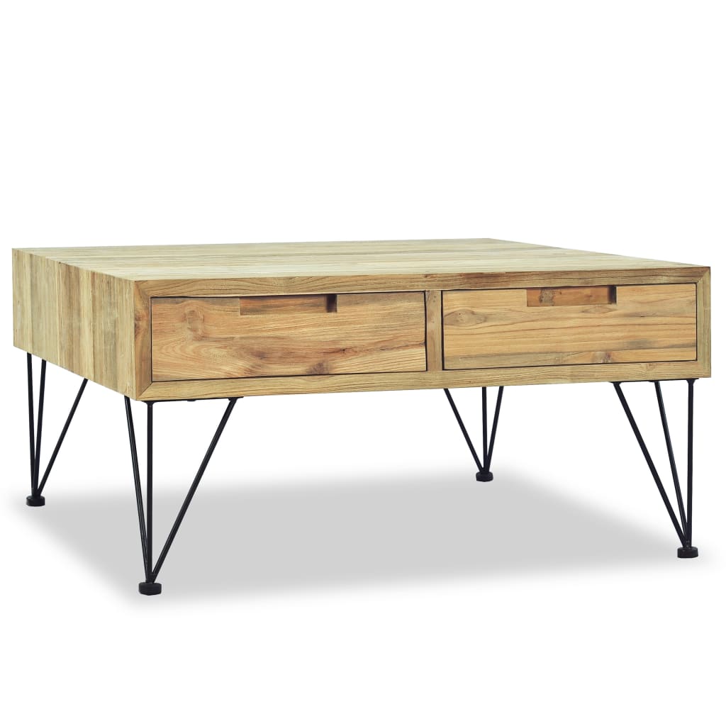 Τραπεζάκι Σαλονιού 80 x 80 x 40 εκ. από Μασίφ Ξύλο Teak - PAKOBAZAAR