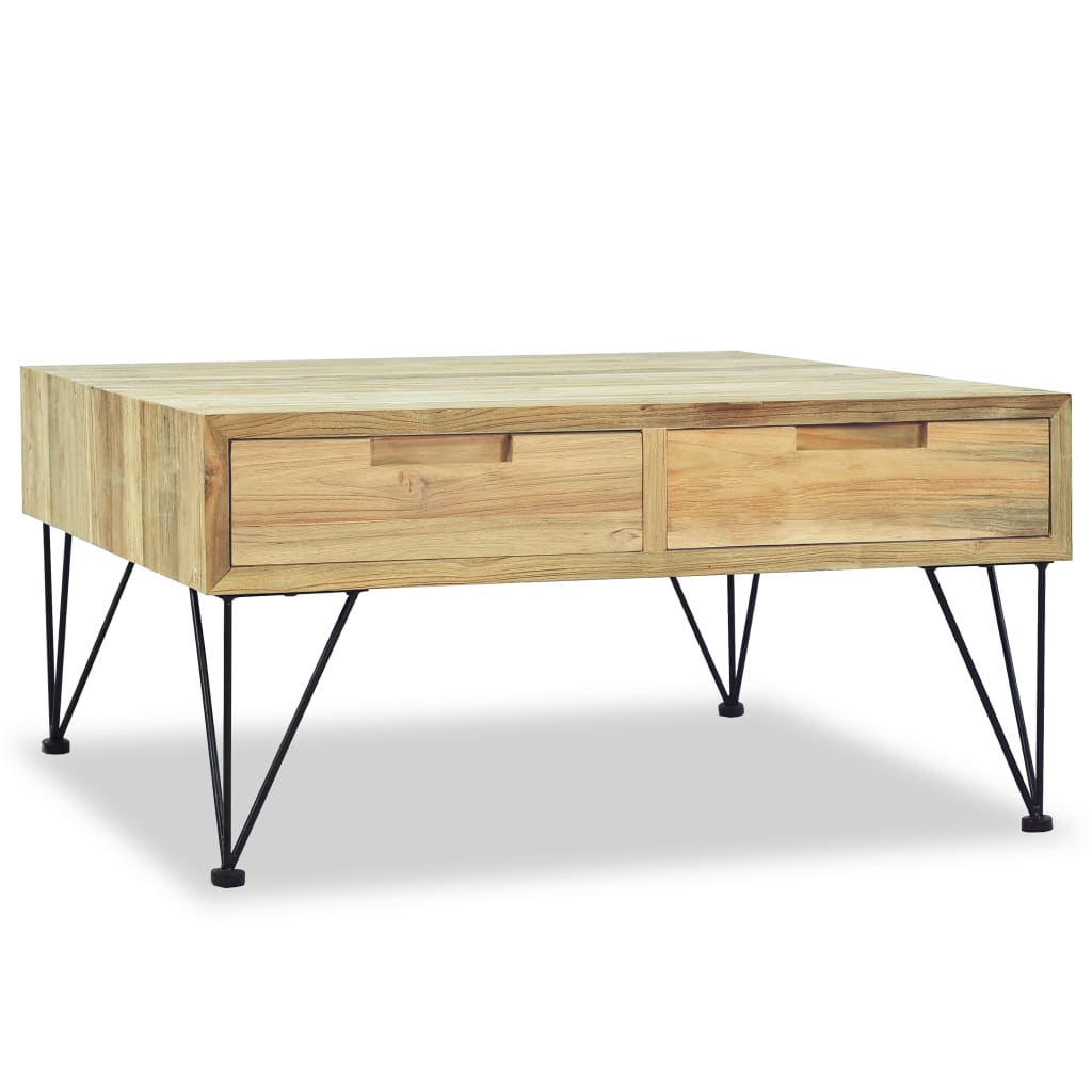Τραπεζάκι Σαλονιού 80 x 80 x 40 εκ. από Μασίφ Ξύλο Teak - PAKOBAZAAR