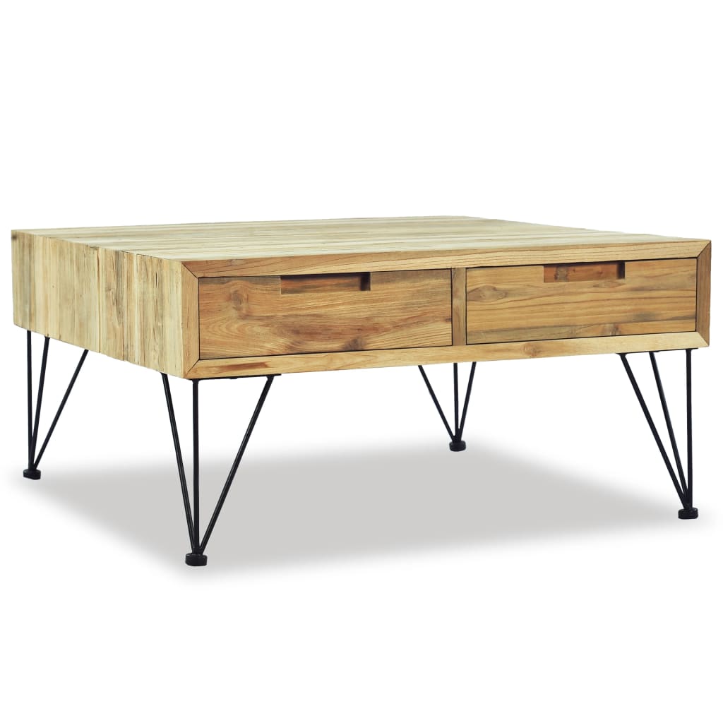 Τραπεζάκι Σαλονιού 80 x 80 x 40 εκ. από Μασίφ Ξύλο Teak - PAKOBAZAAR