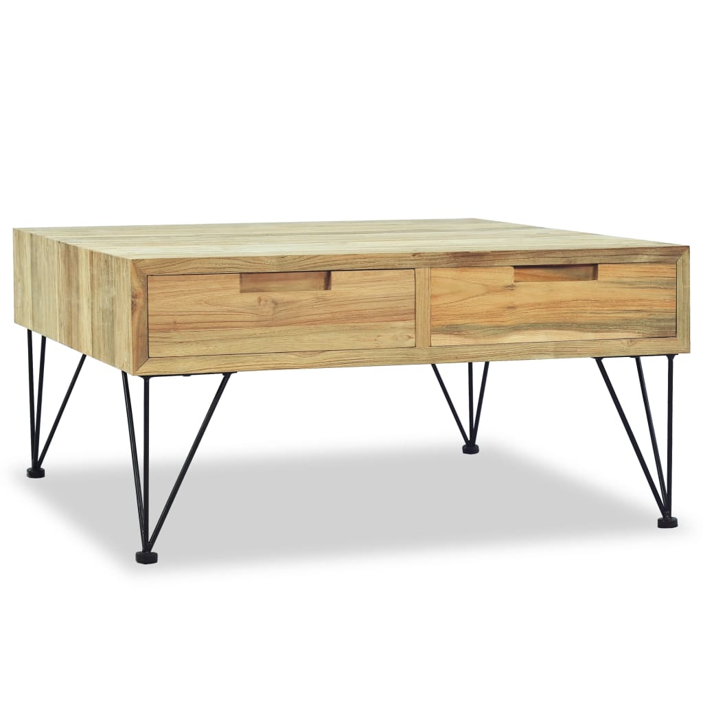 Τραπεζάκι Σαλονιού 80 x 80 x 40 εκ. από Μασίφ Ξύλο Teak - PAKOBAZAAR
