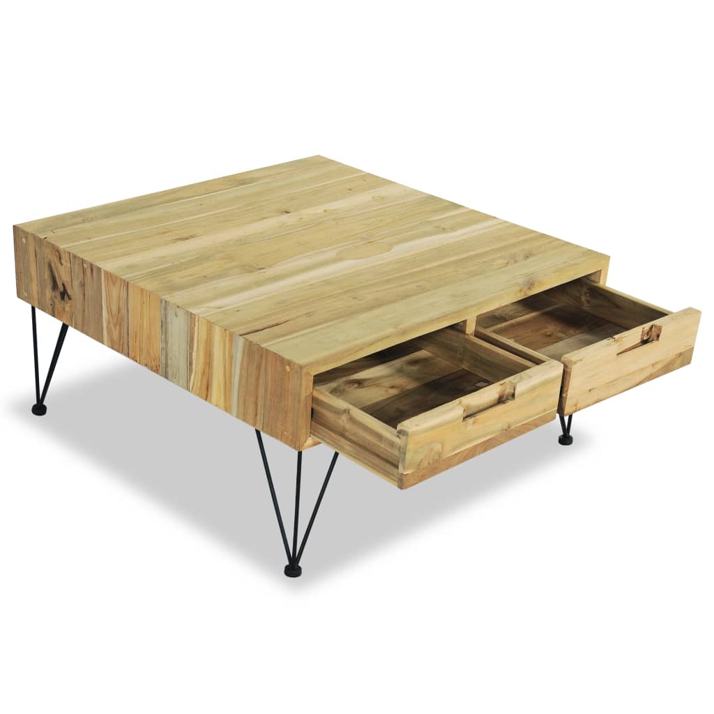 Τραπεζάκι Σαλονιού 80 x 80 x 40 εκ. από Μασίφ Ξύλο Teak - PAKOBAZAAR