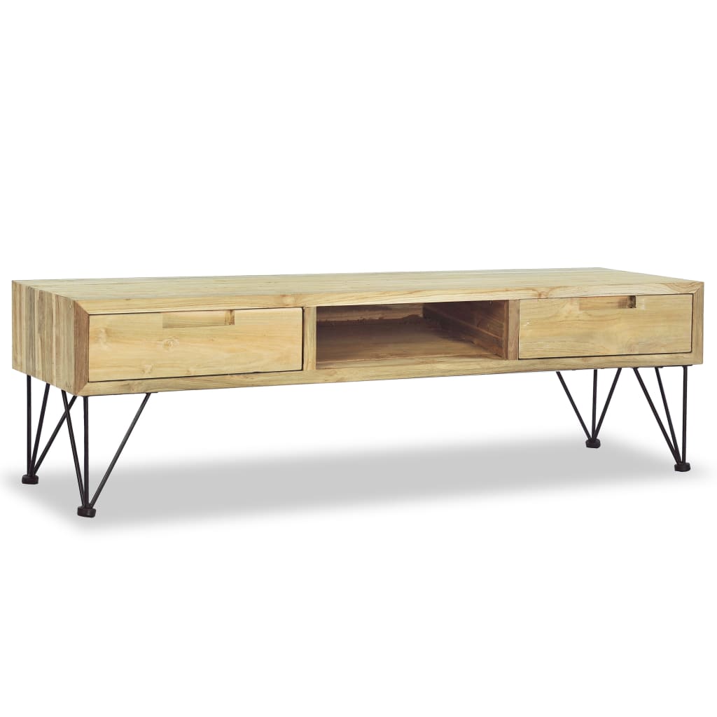 Έπιπλο Τηλεόρασης 120 x 35 x 35 εκ. από Μασίφ Ξύλο Teak - PAKOBAZAAR