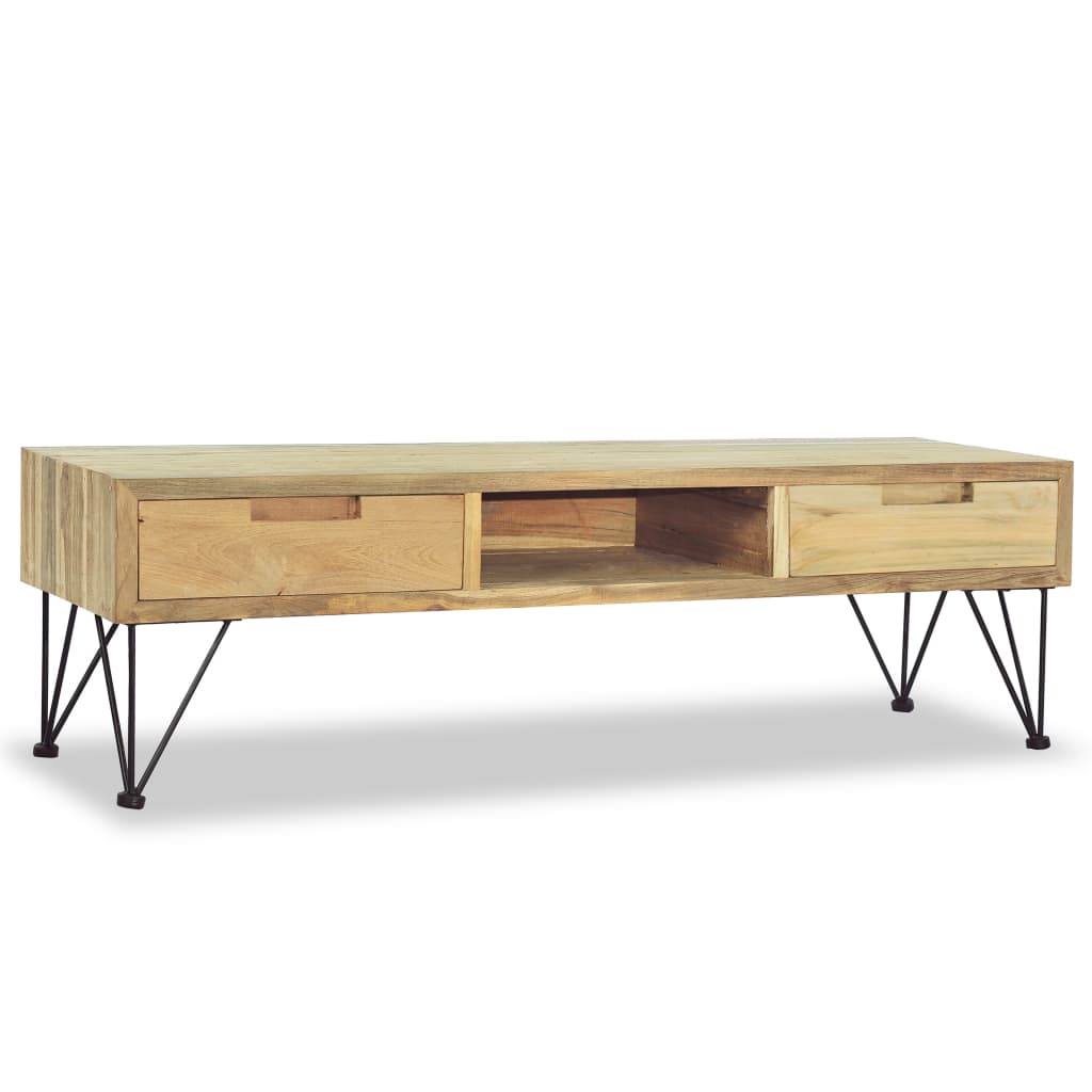 Έπιπλο Τηλεόρασης 120 x 35 x 35 εκ. από Μασίφ Ξύλο Teak - PAKOBAZAAR