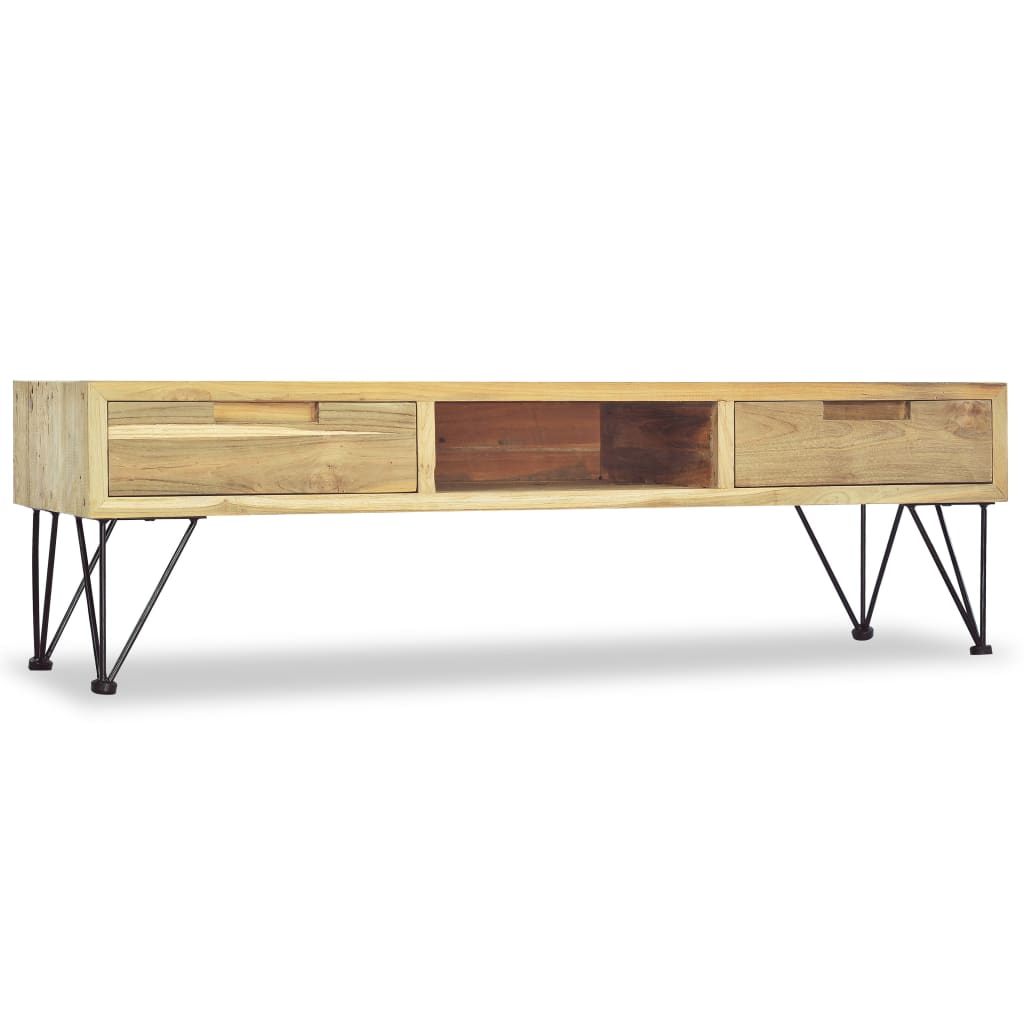 Έπιπλο Τηλεόρασης 120 x 35 x 35 εκ. από Μασίφ Ξύλο Teak - PAKOBAZAAR