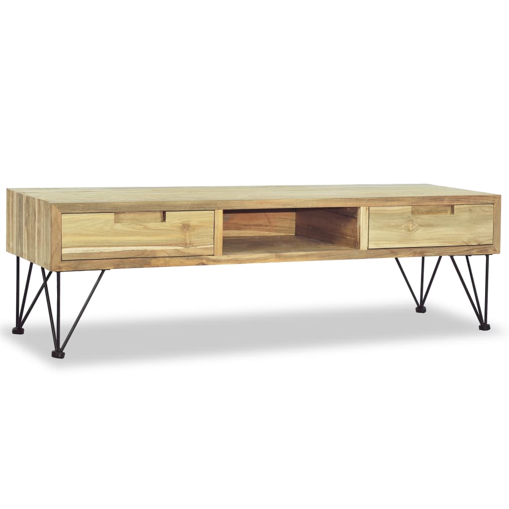 Έπιπλο Τηλεόρασης 120 x 35 x 35 εκ. από Μασίφ Ξύλο Teak - PAKOBAZAAR