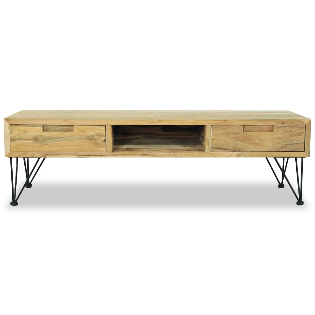 Έπιπλο Τηλεόρασης 120 x 35 x 35 εκ. από Μασίφ Ξύλο Teak - PAKOBAZAAR
